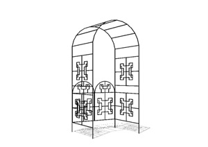 50个不同的围栏门厅设计SU(草图大师)模型