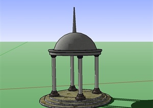 欧式亭独特设计SU(草图大师)模型