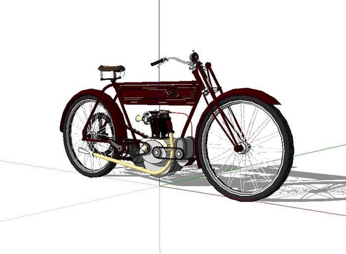 创意机动单车设计su模型(1)