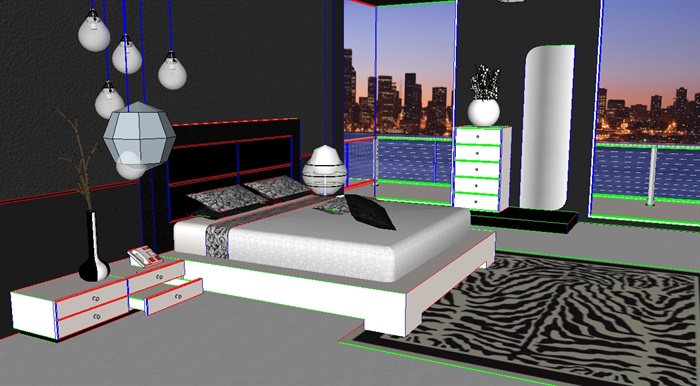 室内卧室空间su模型(2)