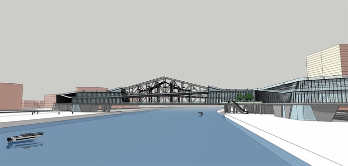 精品宿州廊桥详细设计SU模型