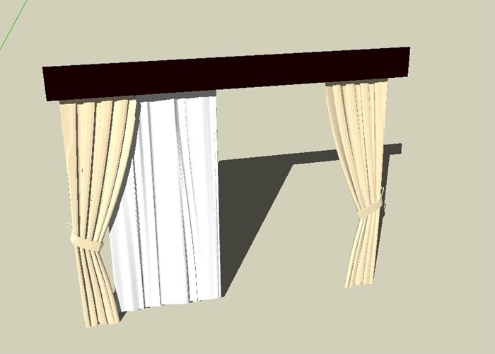 17种不同的窗帘设计su模型(4)