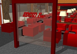 某高端餐饮空间设计SU(草图大师)模型