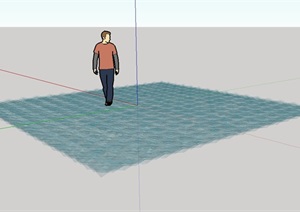 某室内详细的地板设计SU(草图大师)模型