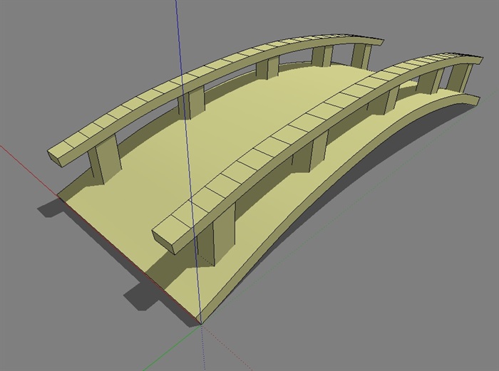 石拱桥设计su模型(1)
