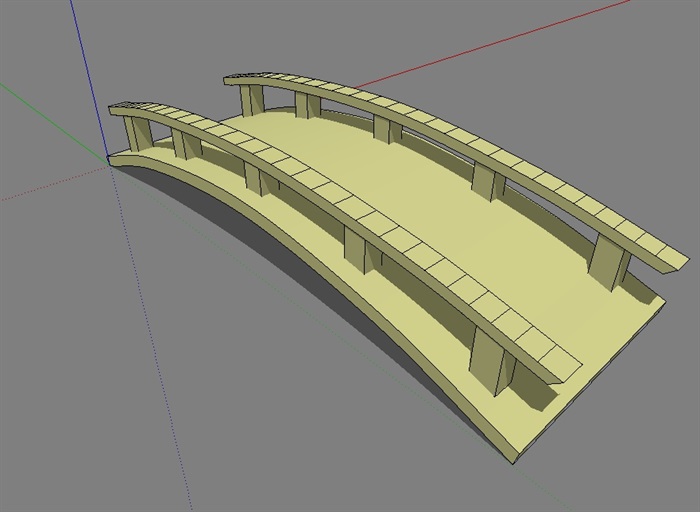 石拱桥设计su模型(2)