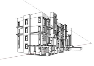 现代的居住小区住宅楼设计SU(草图大师)模型