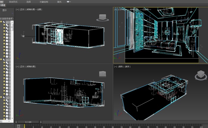 现代中式室内卧室空间设计3d模型(3)