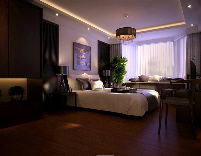 现代室内卧室空间装饰设计3d模型(1)