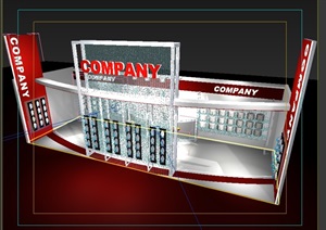 现代展览空间设计3d模型