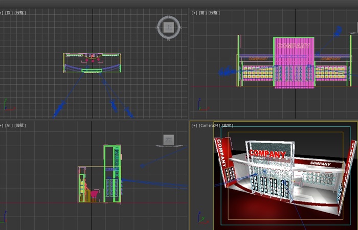 现代展览空间设计3d模型(2)