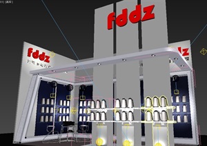 经典商品展厅设计3d模型