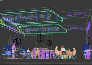 晶恒数码科技展厅设计3d模型