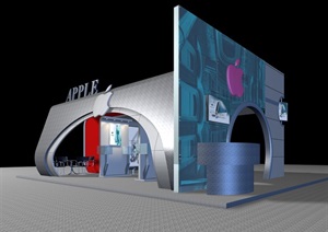 某现代风格电脑公司展厅设计3d模型及效果图