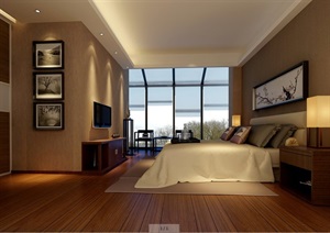 现代家装卧室装修设计3dmax模型