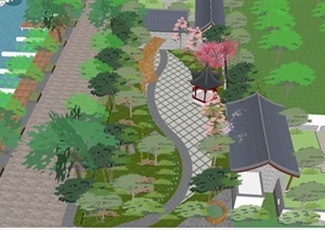 美丽乡村文明建设小游园ＳＵ模型