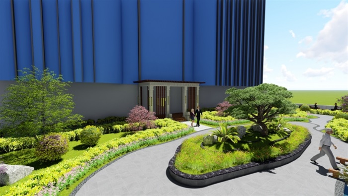 新中式屋顶花园景观方案ＳＵ模型(7)