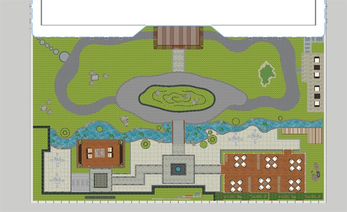 新中式屋顶花园景观方案ＳＵ模型(15)