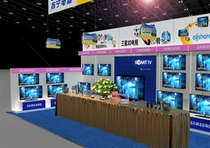 三星TV彩电卖场展厅设计3d模型