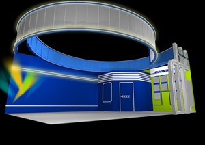 简单的展厅室内空间3d模型