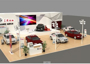 东风风神车展展厅设计3d模型