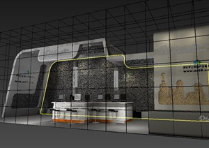 现代房地产展厅空间3d模型