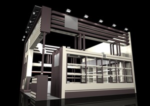现代经典的展览展厅设计3d模型