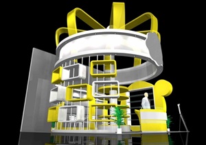 企业展厅详细设计3d模型含效果图