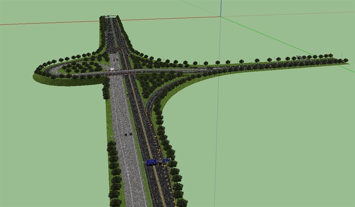 交通道路高速公路设计su模型(2)