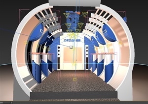 现代经典的商品展览厅设计3d模型