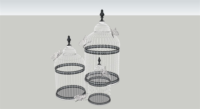 精品鸟笼设计SU模型及效果图