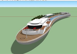 某滨海旅游建筑设计SU(草图大师)模型