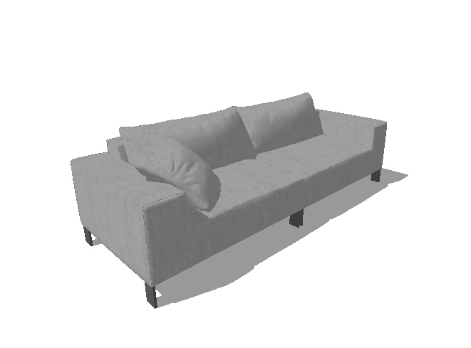 布料客厅沙发设计su模型