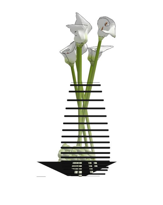 现代花瓶插花摆件设计su模型