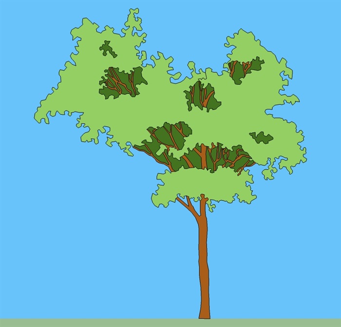 多款2d素材树木su模型(2)