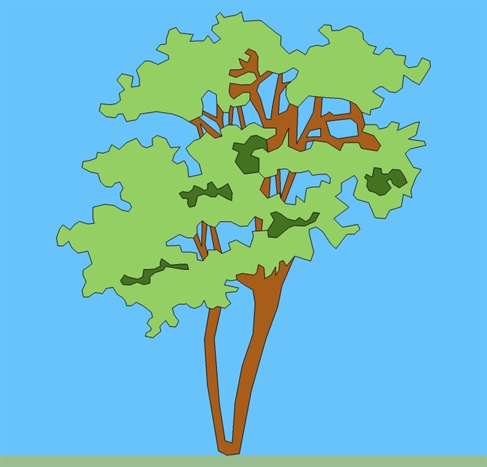 多款2d素材树木su模型(5)