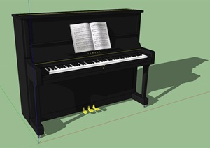 雅马哈钢琴设计SU(草图大师)模型