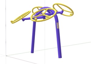 公园健身器材设计SU(草图大师)模型