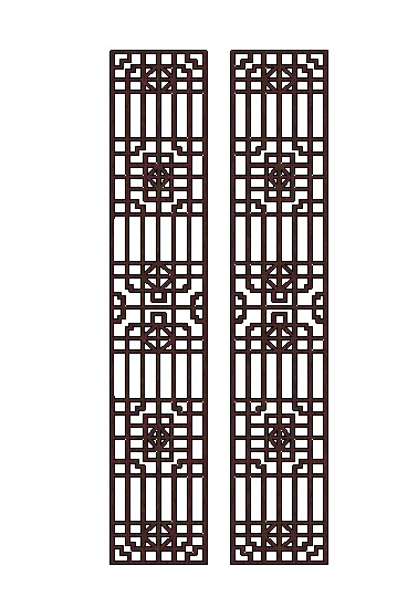 古典中式风格门窗su模型