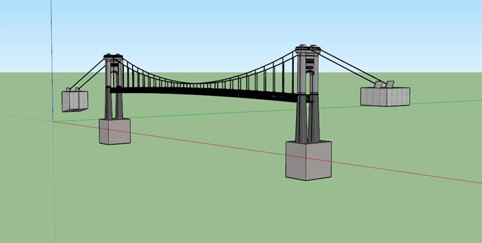 交通大桥设计su模型