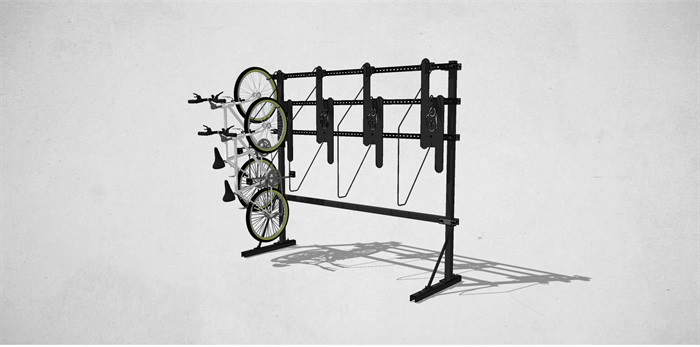 自行车棚架SU模型