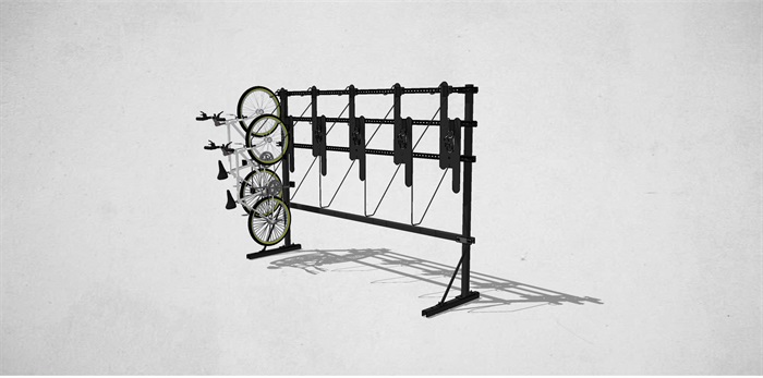 自行车棚架SU模型