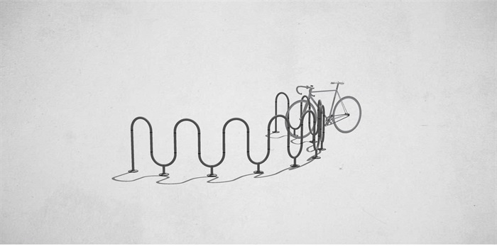 自行车铁架SU模型