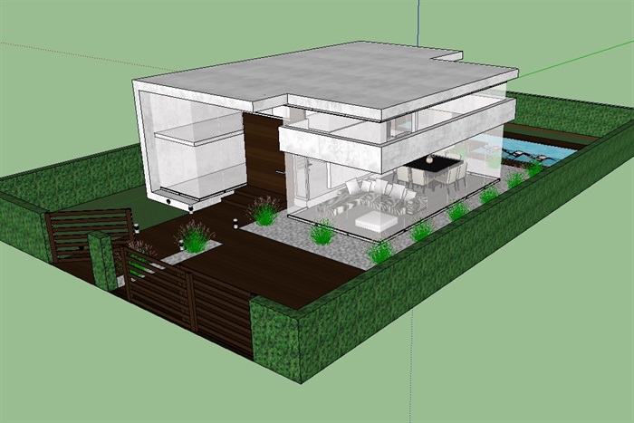 现代住宅室内及建筑别墅设计su模型(3)