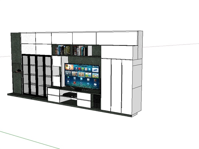 电视柜背景墙详细设计su模型(1)
