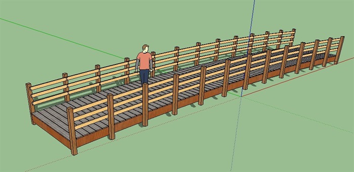 景观木桥素材设计su模型(2)
