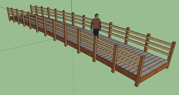 景观木桥素材设计su模型(3)