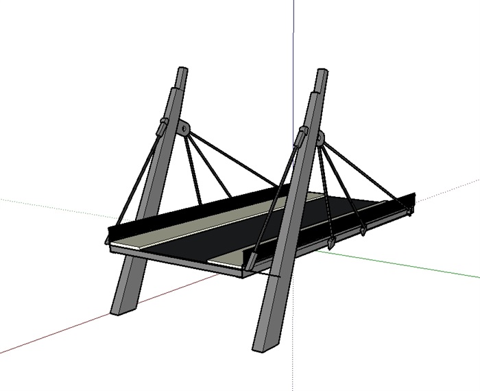 交通铁桥设计su模型(3)