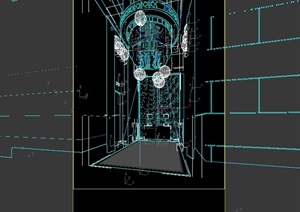 电梯间内设计3d模型