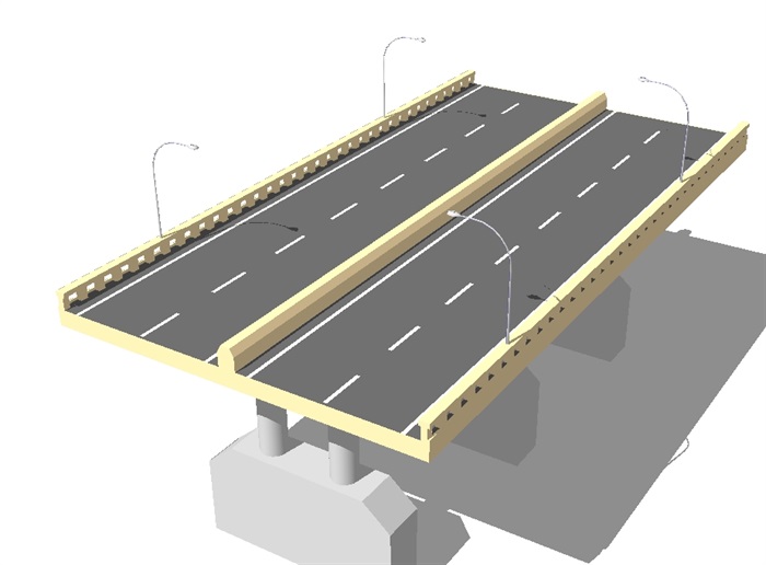 某高速公路桥梁建筑su模型(1)